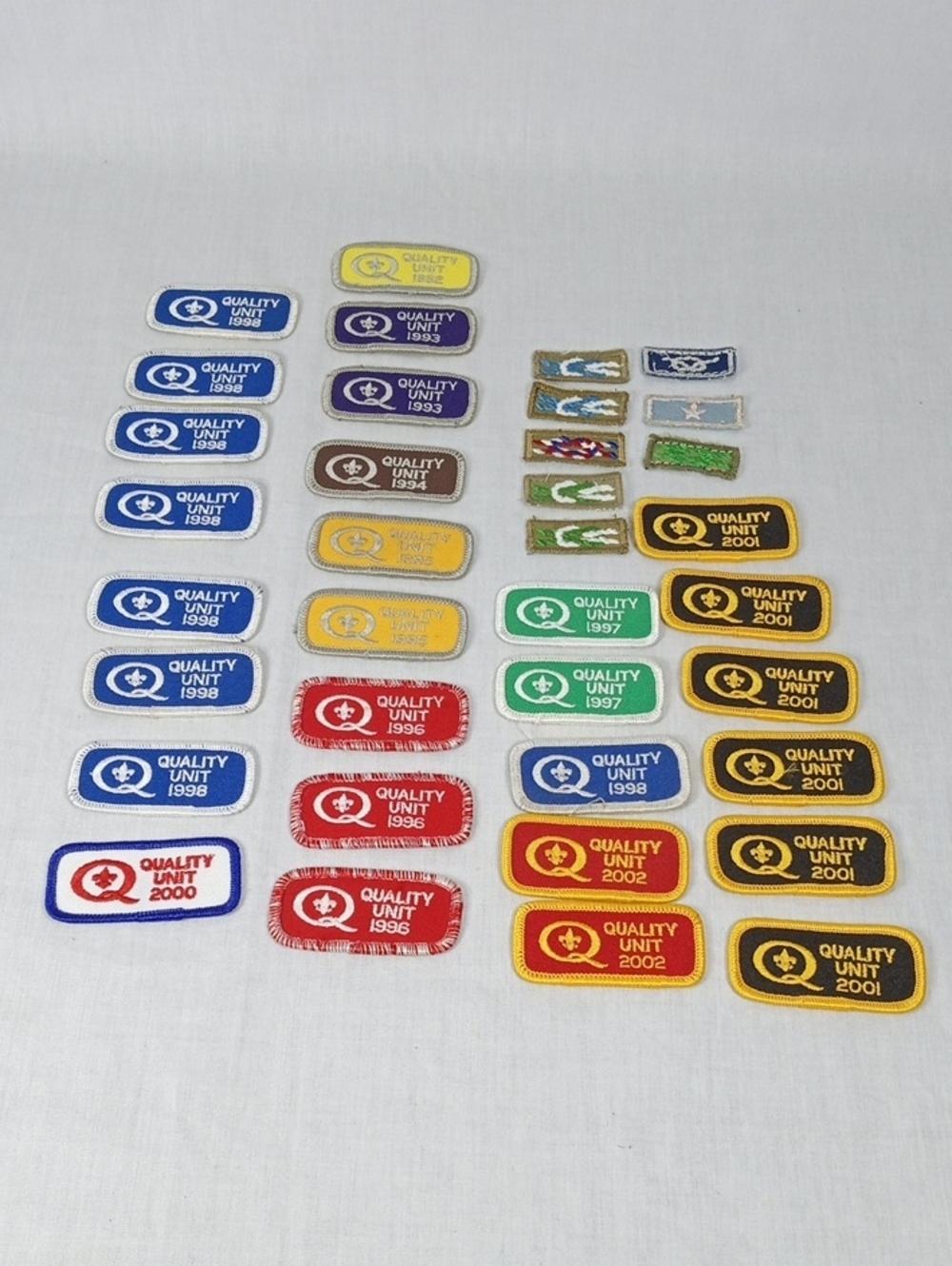 Assorted Vintage Boy Scout  Embroidered Patch Set New Used Mix